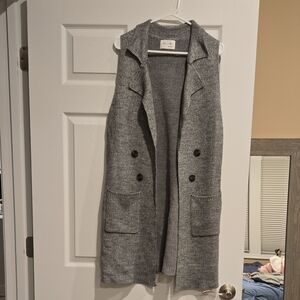 Active Badus Usa Grey Sleeveless Long Vest NWT